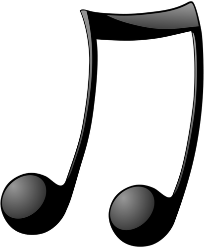 Twisted muzieknoot vector afbeelding