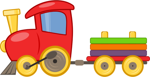 Speelgoed vectorillustratie van locomotief