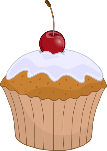 الكعك الملونة مع الكرز على أعلى الرسومات المتجهة