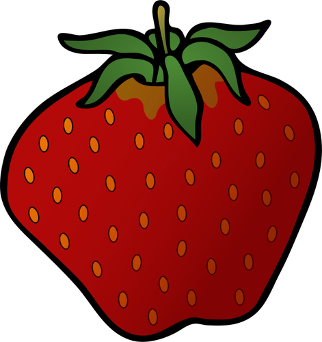 熟したイチゴのベクトル画像
