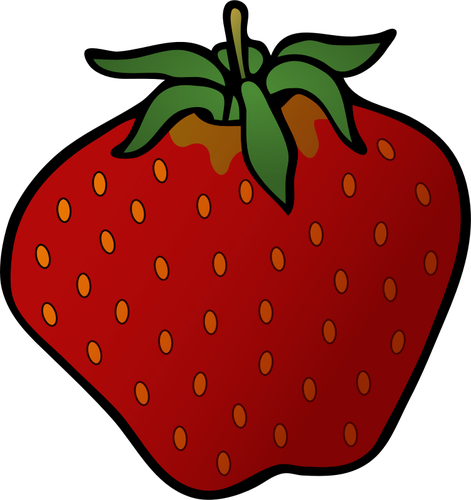 Vector image of ripe strawberry