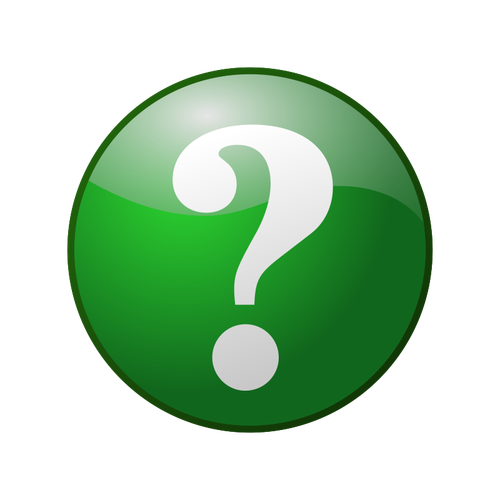 Signo de interrogación verde signo vector de la imagen