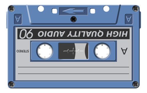 Casete audio vector illustration