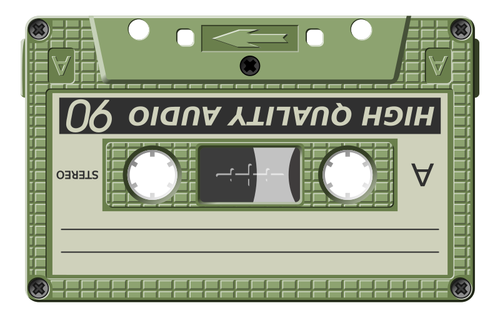 Gráficos de vetor de cassete de áudio