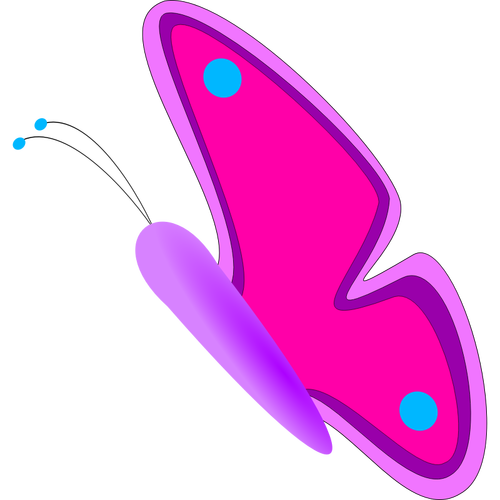 Mariposa Rosa vector clip art