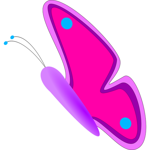 Rosa Schmetterling Vektor-ClipArt