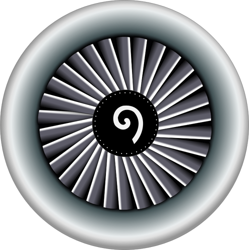 An airplane engine vector