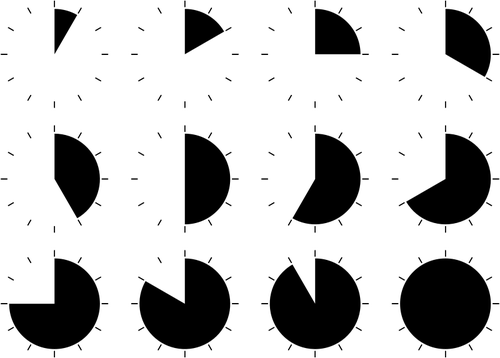 Ceas perioadele de desen vector