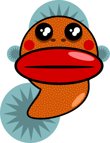 Ilustração em vetor peixes feios dos desenhos animados