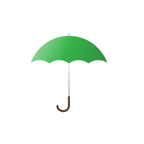 Ilustração em vetor de guarda-chuva verde