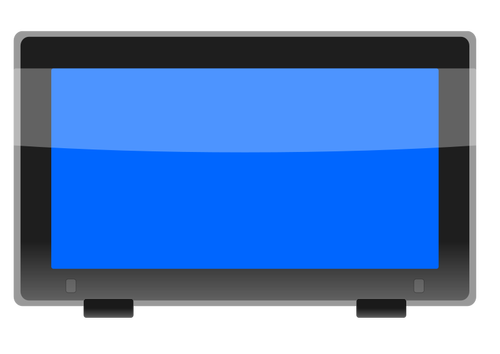 Imagen de vector de monitor LCD panorámico