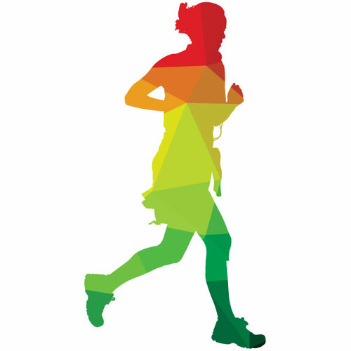 Femme jogging vector clip art