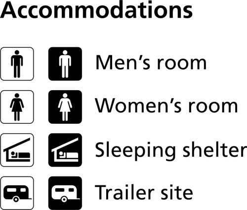 Pictograms for accommodation vector image