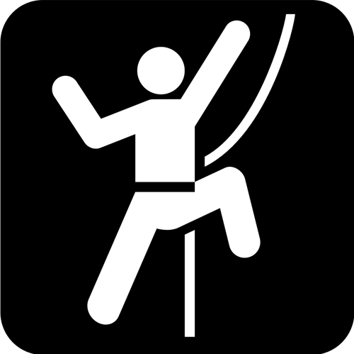 Pictogram for technical rock climb vector image