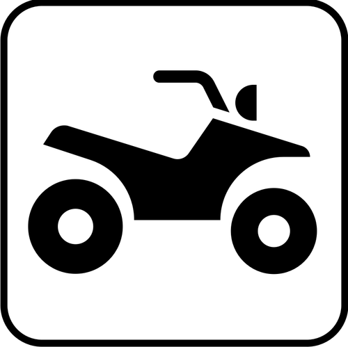 Dibujo de la señal de carril motocicleta vectorial