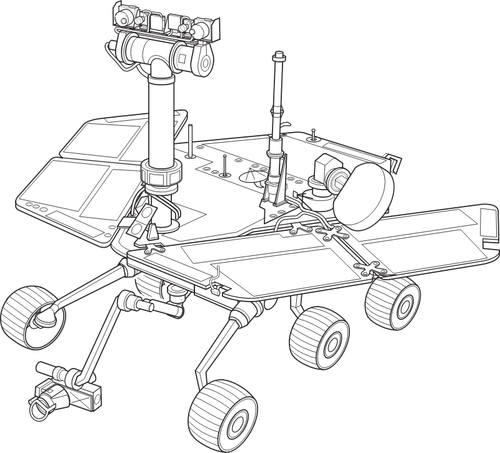Esplorazione della NASA ClipArt vettoriali del veicolo Rover