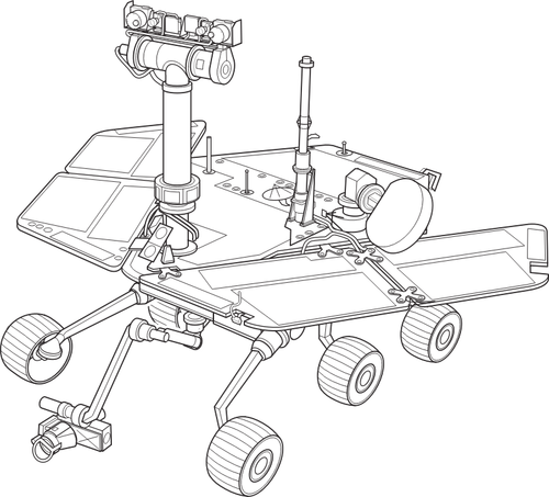 NASA exploration Rover vozidla Vektor Klipart