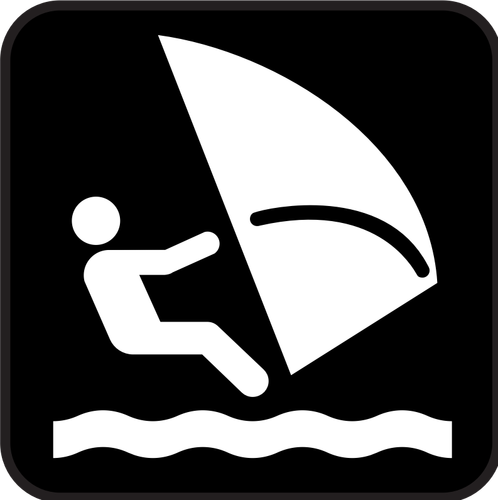 Pictogram windsurfing के वेक्टर क्लिप आर्ट के लिए