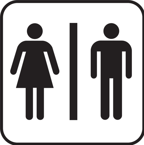 Toilettes hommes et femmes vecteur dessin