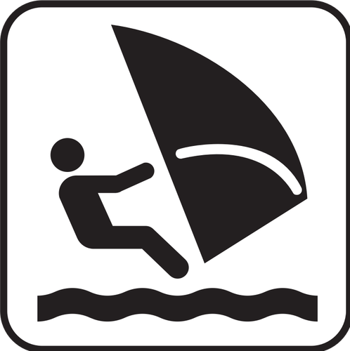 US National Park Maps pictogram for windsurfing vector image