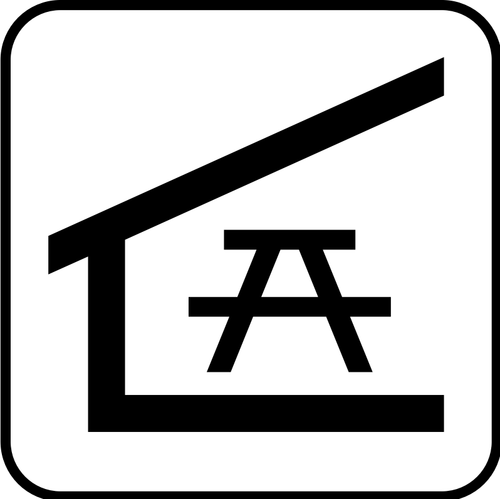 US National Park Maps pictogram for a picnic shelter vector image