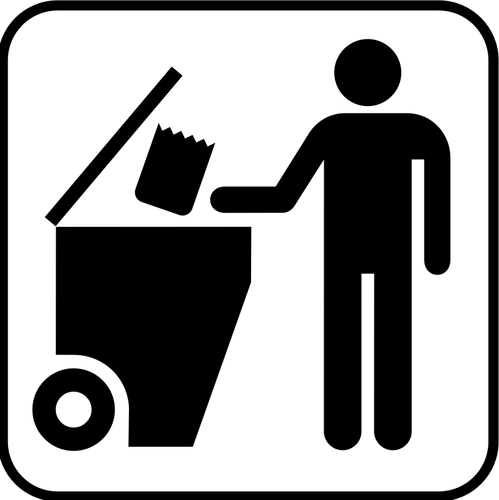 Amerikaanse Nationaalpark Maps pictogram voor een trash dumpster vector afbeelding