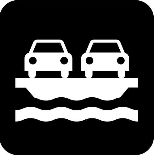 Pictogram for a vehicle ferry vector image