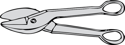 Ilustración vectorial de tijeras de metal