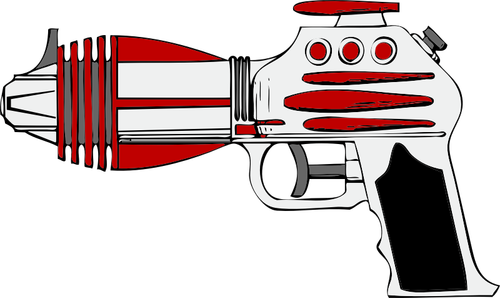 Ilustración vectorial de la pistola de rayos
