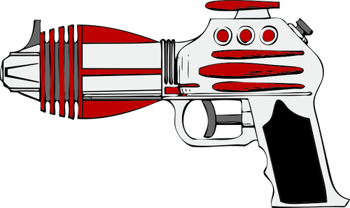 Ilustración vectorial de la pistola de rayos