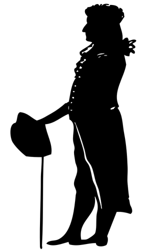 Silhouet vectorillustratie van Schiller