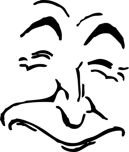 Gráficos vetoriais de rosto sorriam caricatura de expressão