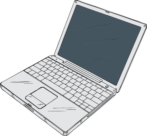 Laptop computer vector graphics