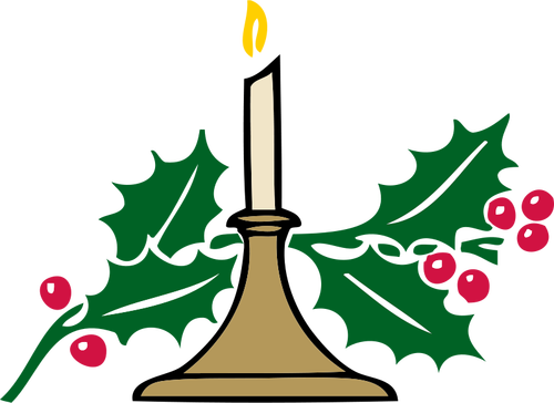 Vector de vela de Navidad