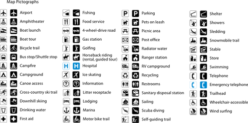 Imagen del mapa signos selección vector