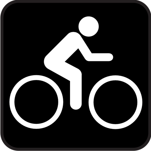 Pictograma de ciclismo zona vector de imagen