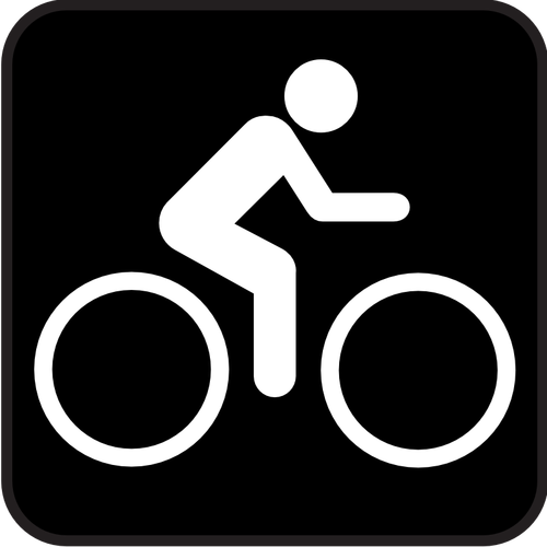 Pictogram voor fietsen gebied vector afbeelding