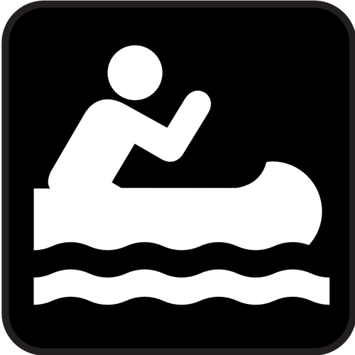 Pictogram वेक्टर छवि kayaking के लिए