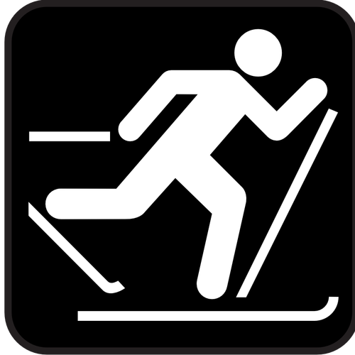 Pictogram voor Nordic skiën vector afbeelding