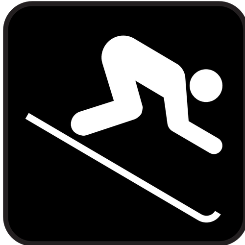 Pictogram voor skiën vector afbeelding