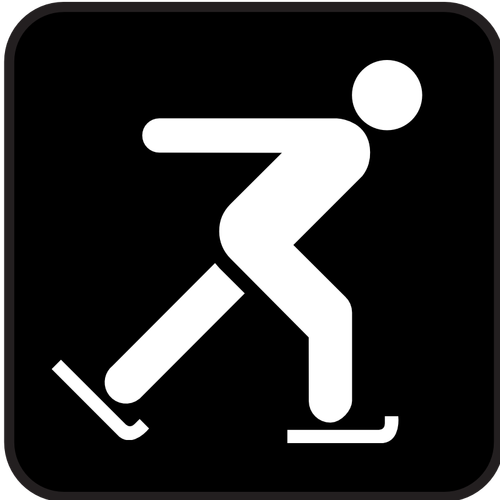 Pictogram voor schaatsen grond alleen vector afbeelding