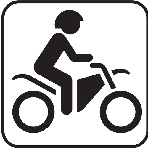 Pictogramme cartes Parc National US pour motos seul trafic vector image