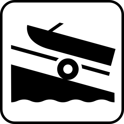 Amerikaanse National Park Maps pictogram voor een boot aanhangwagen gebied vector afbeelding