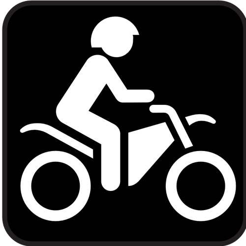 Pictogram sepeda motor hanya vektor gambar