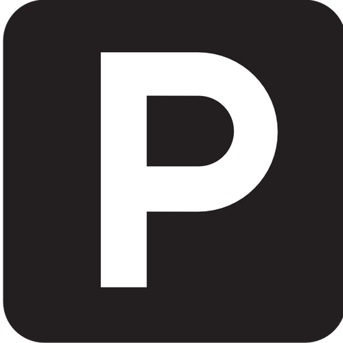 Pictogram voor het parkeren gebied vector afbeelding