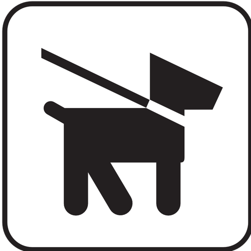 Amerikaanse National Park Maps pictogram waardoor hond loopt op leiden alleen vector afbeelding