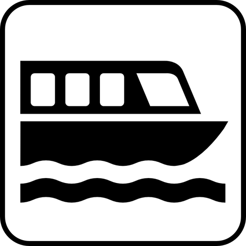 US National Park kart piktogram for en båt port vektorgrafikken