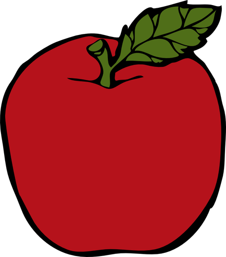 Vector de manzana roja