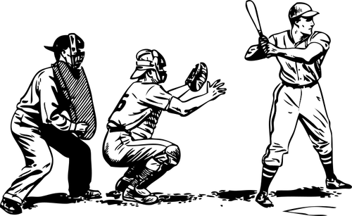 Illustration vectorielle de scène de baseball