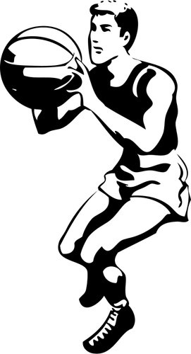 Basket-ball joueur vector clipart